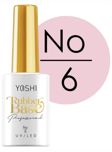 YOSHI Rubber Base 6 do paznokci hybryd baza 10ml