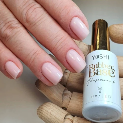 YOSHI Rubber Base 6 do paznokci hybryd baza 10ml