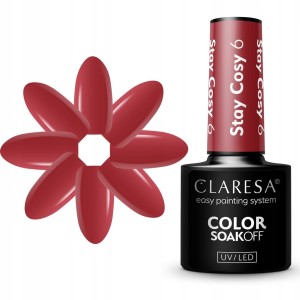 CLARESA MALNOWY CZERWONY LAKIER HYBRYDOWY STAY COSY 6