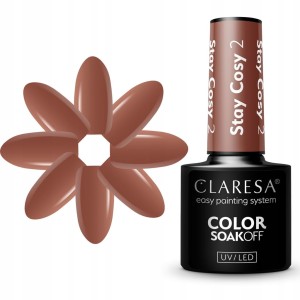 CLARESA KASZTANOWY BRĄZOWY LAKIER HYBRYDOWY STAY COSY 2