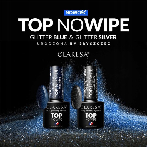 CLARESA TOP NO WIPE 5G GLITTER BLUE