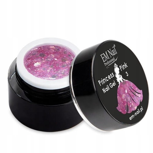 Żel do zdobień EM Nail Princess Blue Nail Gel Nr 3