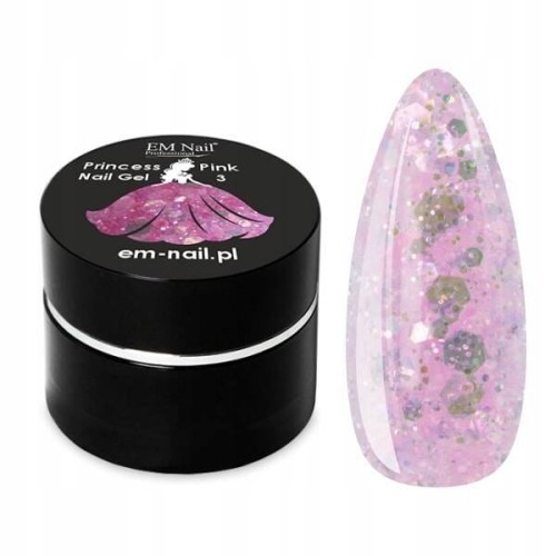 Żel do zdobień EM Nail Princess Blue Nail Gel Nr 3