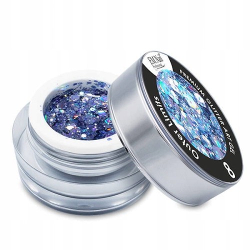 Żel do zdobień EM Nail Paint Premium Glitter Art Gel Outer Limits 8