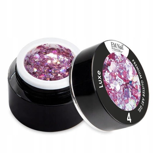Żel do zdobień EM Nail Paint Premium Glitter Art Gel Luxe 4