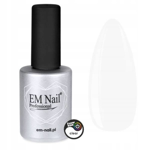 Em-Nail Power Base modelująca baza hybrydowa Clear 15ml