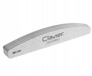Pilniki papierowe Clavier półksiężyce (łódka) 180/240 szare 10 szt.