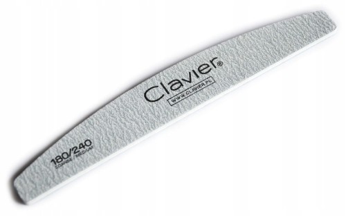 Pilniki papierowe Clavier półksiężyce (łódka) 180/240 szare 10 szt.