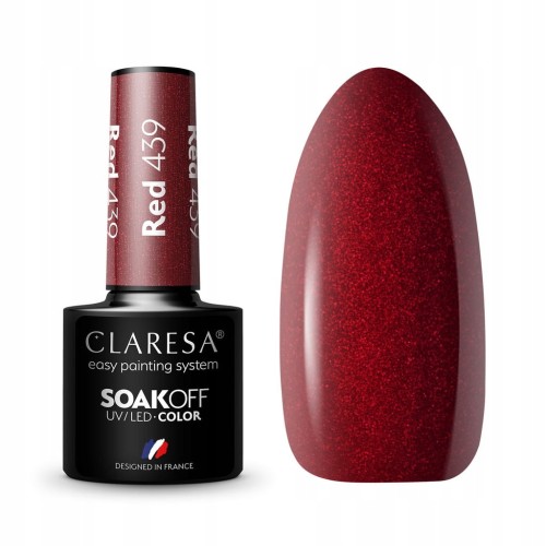 CLARESA LAKIER HYBRYDOWY RED 439 5 g