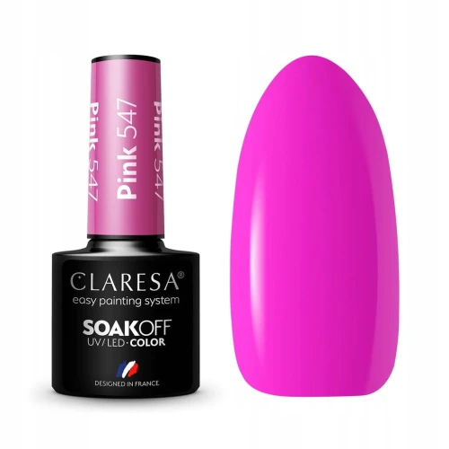 CLARESA LAKIER HYBRYDOWY PINK 547 5 g