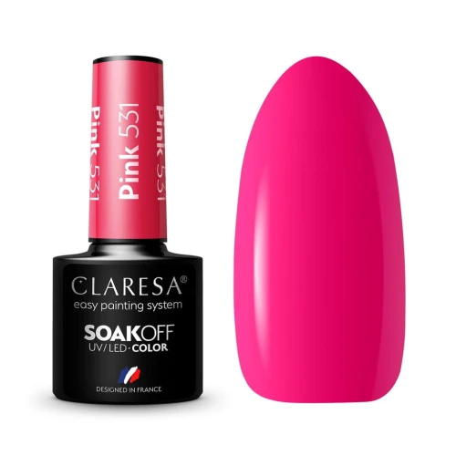 CLARESA LAKIER HYBRYDOWY PINK 531 5 g