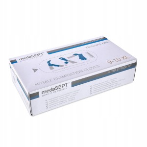 Rękawice rękawiczki Nitrylowe Niebieskie 100szt XL PRIDE