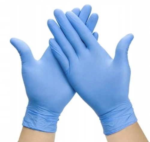 Rękawice rękawiczki Nitrylowe Niebieskie 100szt XL PRIDE