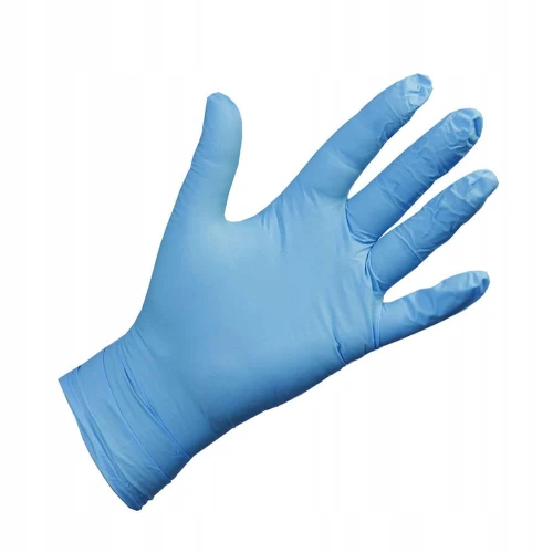 Rękawiczki jednorazowe nitrylowe MedaSEPT r. M 100 szt. niebieskie PREFER