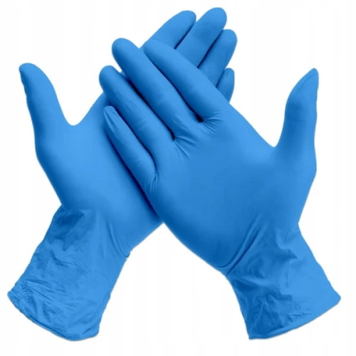 Rękawiczki jednorazowe nitrylowe MedaSEPT r. M 100 szt. niebieskie PREFER