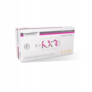 Rękawice rękawiczki nitrylowe L różowe 100szt PREFER