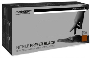 Rękawice RĘKAWICZKI nitrylowe BLACK 100szt rozm XL prefer