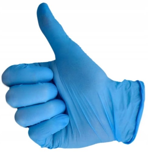 Rękawice rękawiczki nitrylowe niebieskie XS MOCNE prefer blue 100szt