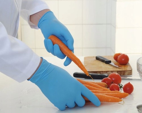 Rękawice rękawiczki nitrylowe niebieskie XS MOCNE prefer blue 100szt