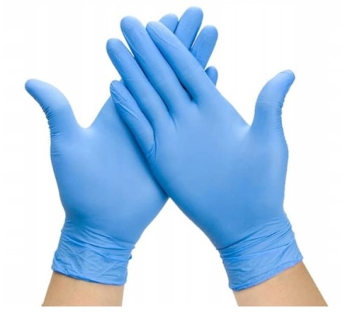 Rękawiczki jednorazowe nitrylowe MedaSEPT r. ROZMIAR S 100 szt. prefer blue