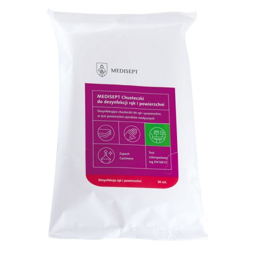 Preparat do dezynfekcji Medisept chusteczki 50 sztuk