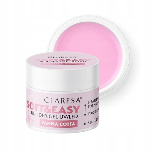 CLARESA żel budujący Soft&Easy gel Panna Cotta 45g