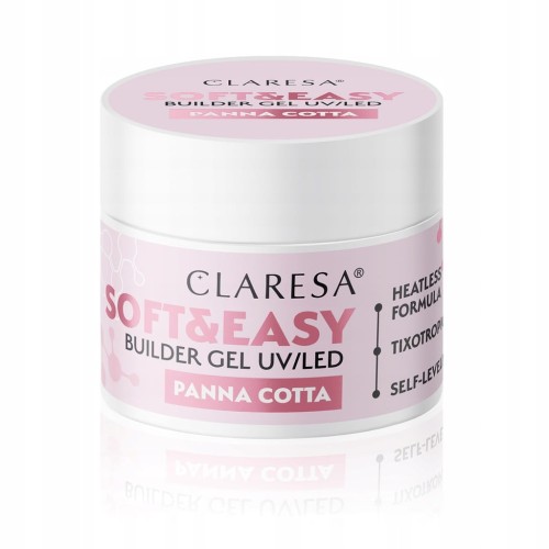 CLARESA żel budujący Soft&Easy gel Panna Cotta 45g