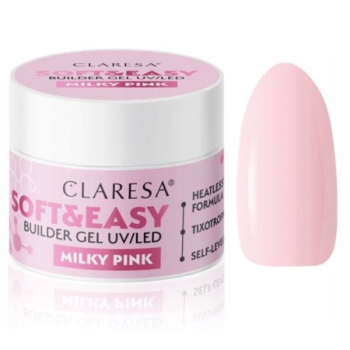 Claresa Soft&Easy Builder Gel Milky Pink 45 g żel budujący