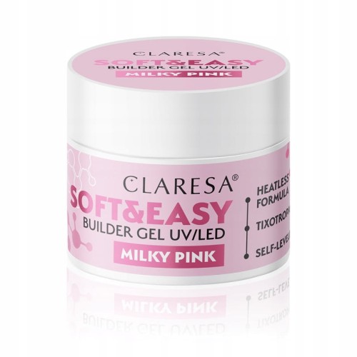 Claresa Soft&Easy Builder Gel Milky Pink 45 g żel budujący