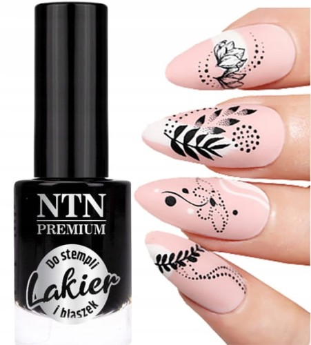 Lakier do stempli i blaszek NTN Premium CZARNY 7ml Nr 99