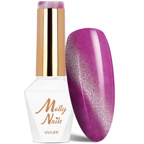 Lakier Hybrydowy Do Paznokci MOLLYNAILS 8g Neon Flashy Cat Eye Nr174
