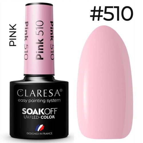 CLARESA LAKIER HYBRYDOWY PINK 510 5 g