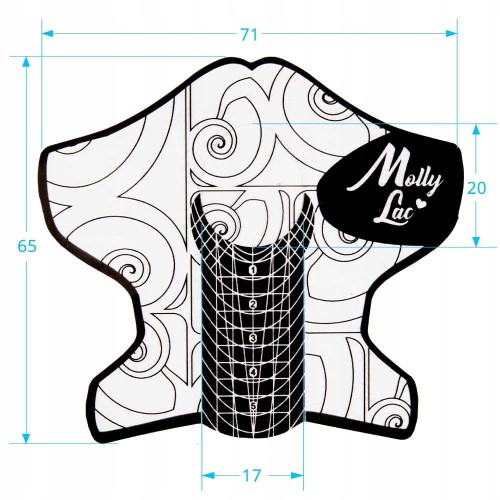 Szablony formy do przedłużania paznokci salonowe do żelu akrylożelu 500 szt