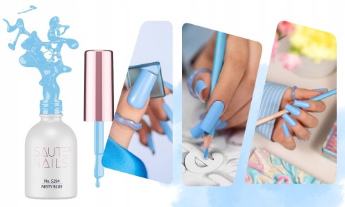 Lakier hybrydowy Saute Nails S294 Misty Blue