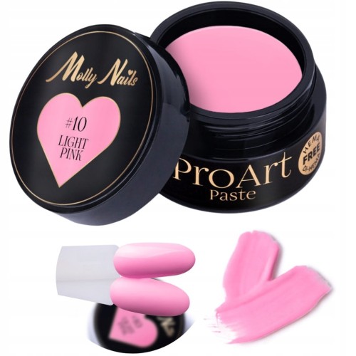 Molly Nails Pro Art nr. 10 pasta do zdobień różowa light pink 5g