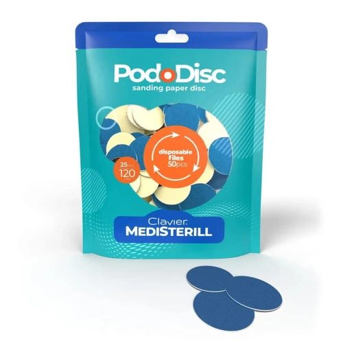 Nakładki wymienne ścierne do pododisc 25mm #120 - 50 sztuk