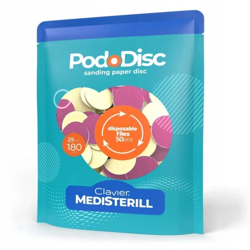 Nakładki wymienne ścierne do pododisc 25mm #180 - 50 sztuk