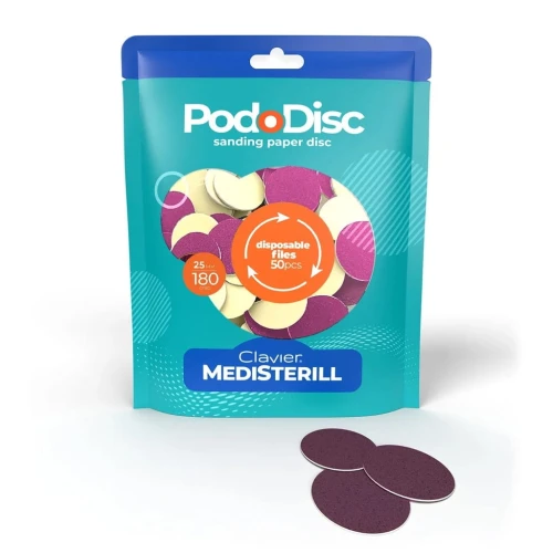 Nakładki wymienne ścierne do pododisc 25mm #180 - 50 sztuk