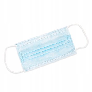 50x Maska Maseczki Ochronne Jednorazowe 3-Warstwowe Niebieskie