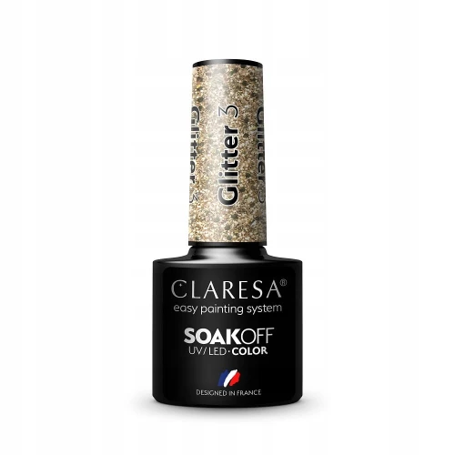 CLARESA LAKIER HYBRYDOWY GLITTER 3 5 g