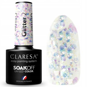 CLARESA LAKIER HYBRYDOWY GLITTER 2 5 g