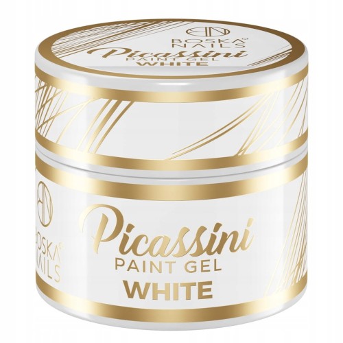 Boska Nails Żel Do Zdobień Paznokci Paint Gel Picassini 5ml White Biały