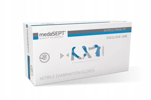 RĘKAWICE NITRYLOWE medaSEPT rozm.L 100szt PRIDE