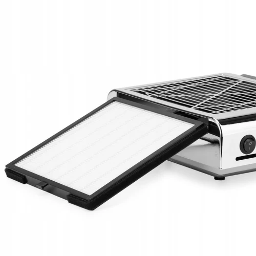 Pochłaniacz pyłu do paznokci 80W kasetowy CLAVIER srebrny