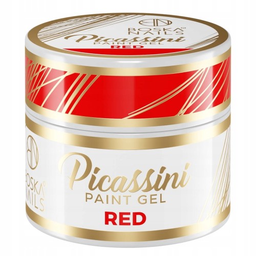 Boska Nails Żel Do Zdobień Paznokci Paint Gel Picassini 5ml Red Czerwony