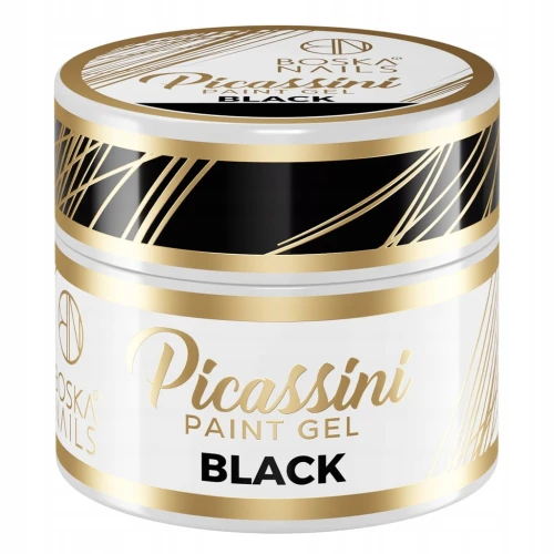 Boska Nails Żel Do Zdobień Paznokci Paint Gel Picassini 5ml Black Czarny