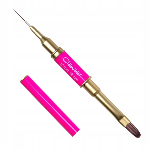 Pędzelek dwustronny do zdobień i żelu Clavier Magenta nr. 012