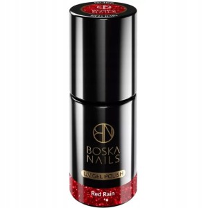 Boska Nails Lakier Hybrydowy brokat czerwony No 366 Red Rain 6ml
