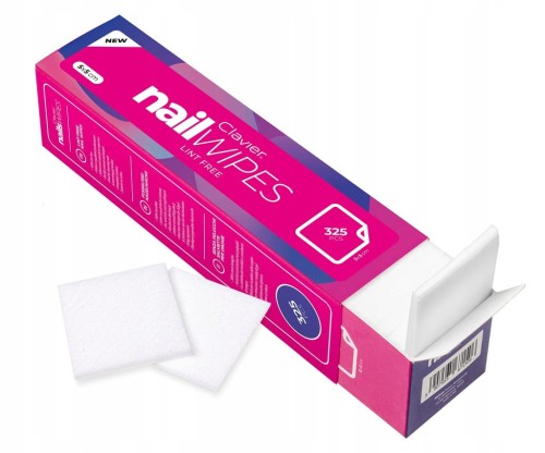 Clavier Waciki bezpyłowe Clavier Nail Wipes 325 szt.