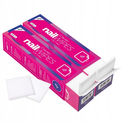 Clavier Waciki bezpyłowe Clavier Nail Wipes 325 szt.